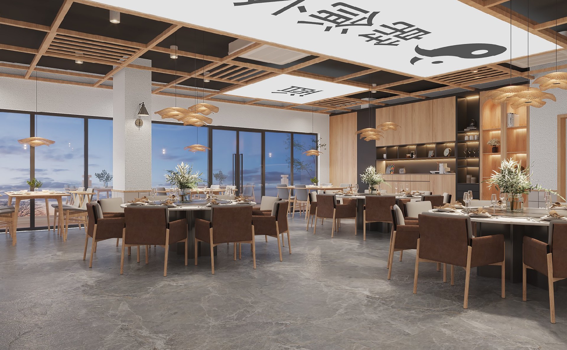 中式民宿酒店装修设计案例效果图